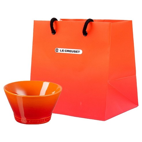 르크루제 네오 볼 300ml + 쇼핑백, 주황, 1개, 볼 + 쇼핑백