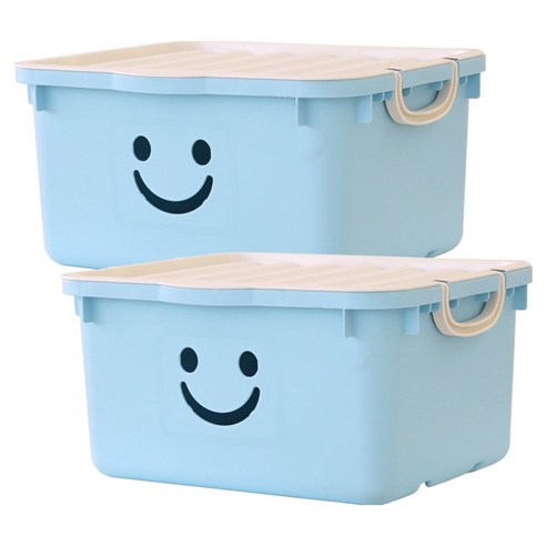보노하우스 모던 와이드 해피박스 46L, 블루, 2개