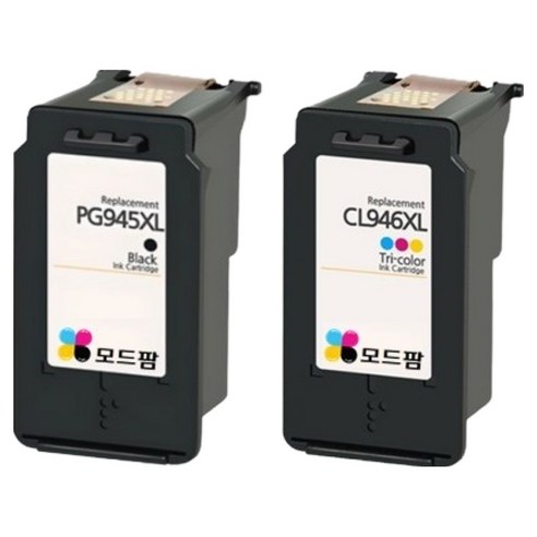 모드팜 캐논 PIXMA MG2490 / MG3090 / MG2590 / TR4590 / TR4595 / MX499 프린터 용 재생 호환잉크 PG-945XL + CL-946XL 세트, 검정, 컬러, 1세트
