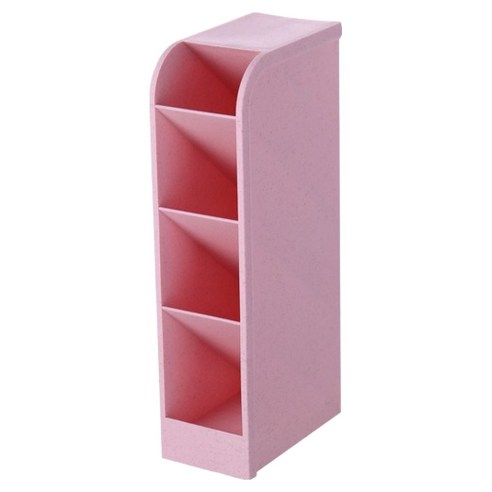 덴빌리어 심플한 책상정리 수납함 5 x 9 x 20.3 cm, 핑크, 1개