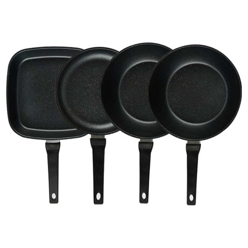 퀸센스 디너 후라이팬 세트 4개, 브라운, 1세트, 사각팬 27cm + 후라이팬 24cm + 궁중팬 28cm 2p