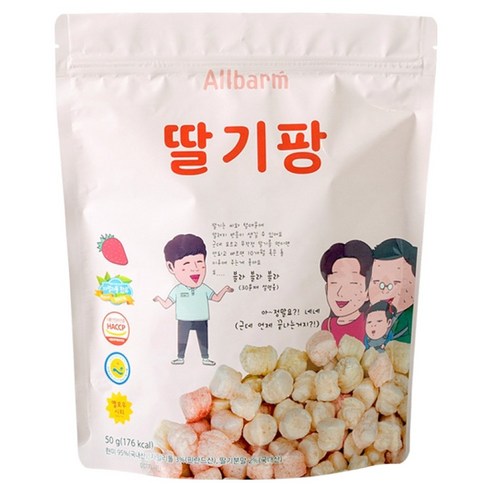 올바름 딸기팡 간식, 50g, 1개