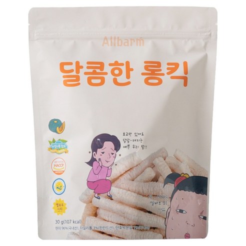 올바름 달콤한롱킥 간식, 단호박맛, 30g, 1개
