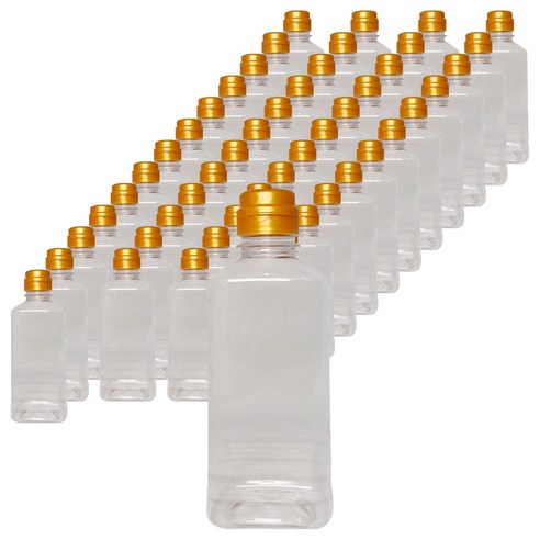 대경 P 직사각 소스통 + 골드캡, 70개, 480ml