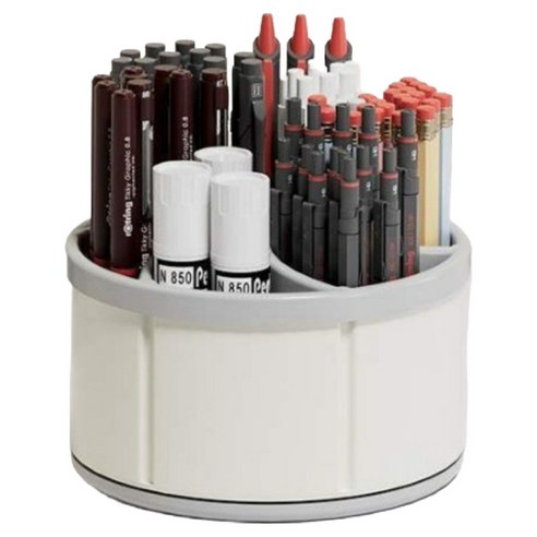 캐시리치 360도 회전 데스크 오거나이저 12 x 8 cm, 화이트, 1개