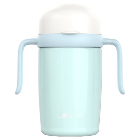 주니 유아용 스테인레스 자기주도 컵 2세대, 스카이블루, 1개, 240ml