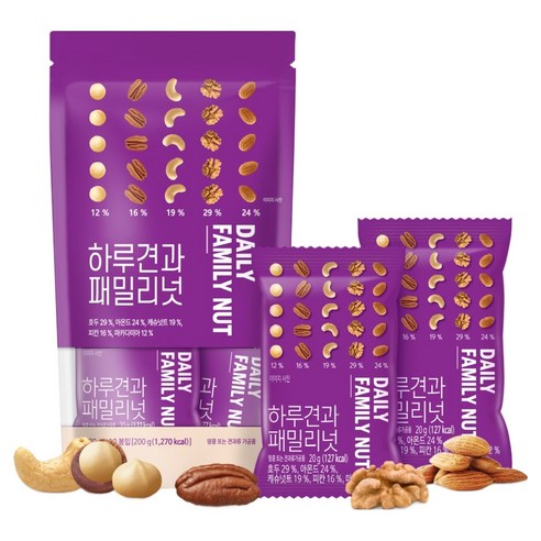 하루견과 패밀리넛 10p, 200g, 1개