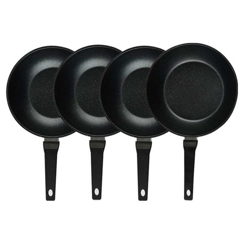 퀸센스 디너 후라이팬 4종 세트 4개, 브라운, 1개, 궁중팬 24cm(3p) + 궁중팬 28cm