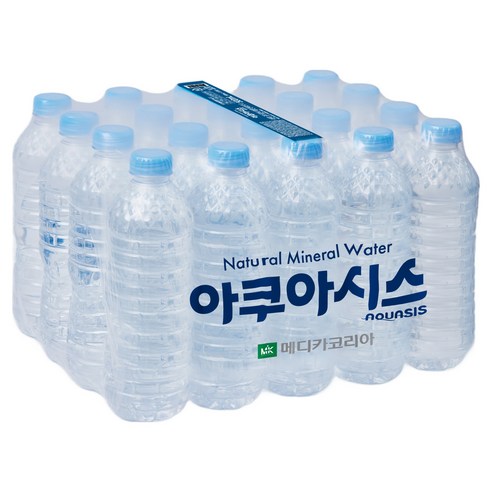 아쿠아시스 무라벨 생수, 20개, 500ml