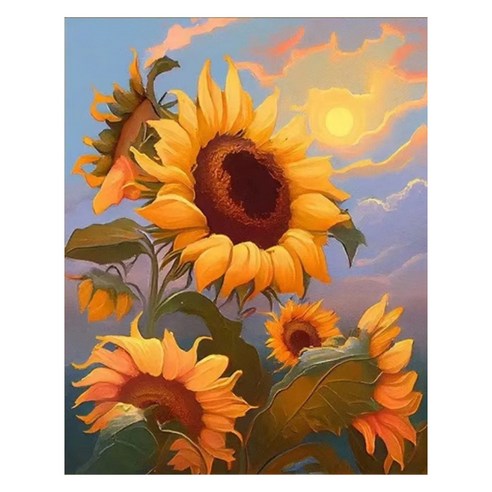 마켓링 초보자 diy 명화그리기 브러쉬페인트 세트 30 x 40 cm, 타입10, 1세트