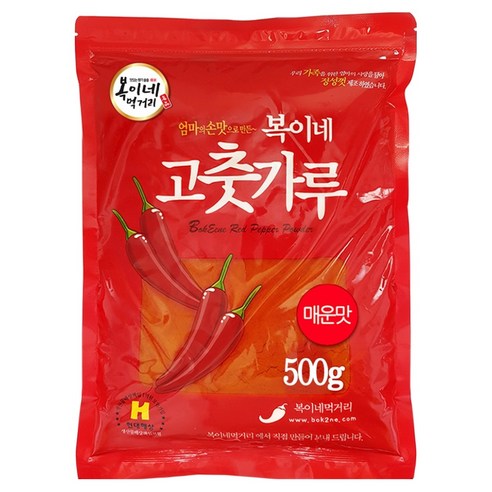 복이네먹거리 떡볶이 소스용 고춧가루 매운맛, 500g, 1개