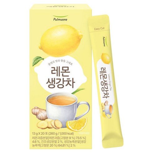 풀무원건강생활 풀무원 레몬생강차, 1개, 20개입, 13g