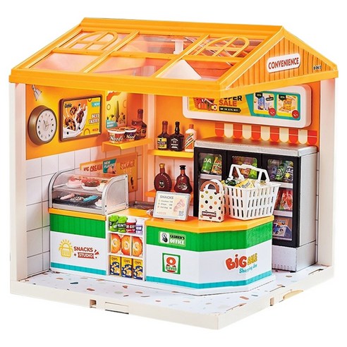 JEL DIY 미니어처 편리한편의점 입체퍼즐 JEL0412, 혼합색상, 1개, 133피스