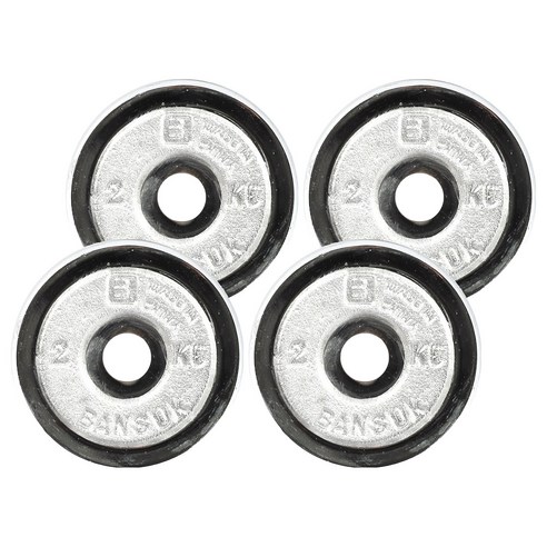 반석스포츠 크롬 도금 바벨, 실버, 4개, 2kg