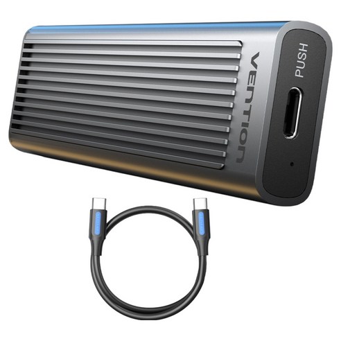 벤션 USB 3.2 Gen2 M.2 NVMe SSD SATA 인클로저 외장 케이스, 1개, KPLH0