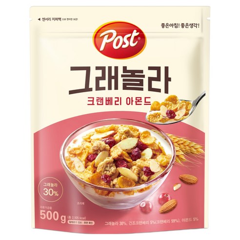 포스트 크랜베리 아몬드 그래놀라, 500g, 1개