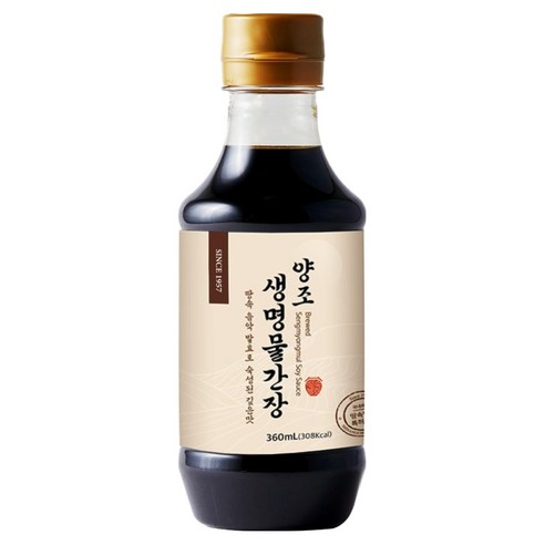 신앙촌 양조 생명물 간장, 360ml, 1개