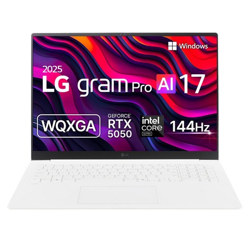 LG전자 2025 그램 프로 AI 17 코어 Ultra7 지포스 RTX 5050, 에센스 화이트, 17Z90TR-ED7WK, 1TB, 32GB, WIN11 Home