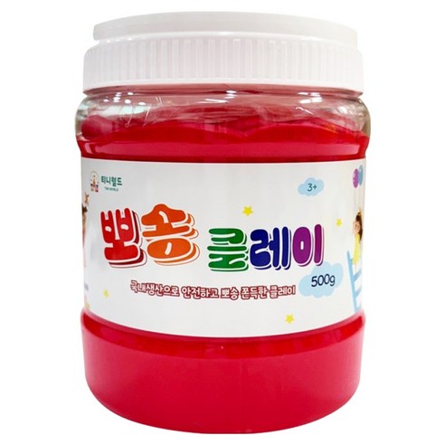 티니월드 뽀송클레이, 빨강, 500g, 1개