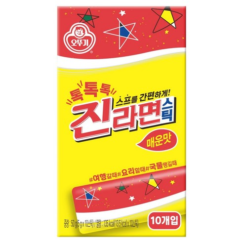 오뚜기 톡톡톡 진라면 스틱 매운맛 10p
