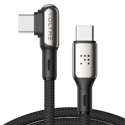 볼트미 Stark 100W 90도 C타입-C타입 고속 충전 케이블, 혼합색상, 1개, 1.2m