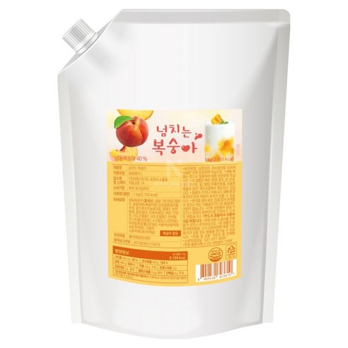 네이쳐티 넘치는복숭아 베이스, 1개, 1kg