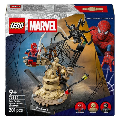 레고 슈퍼히어로 Marvel 대결전 스파이더맨 대 샌드맨 76334, 혼합색상, 1개