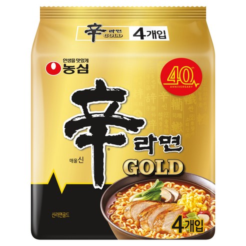 신라면 골드 125g, 4개