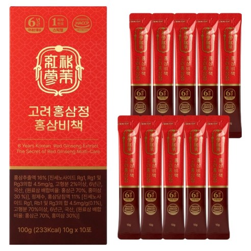 홍삼비책 고려홍삼정, 10개, 10g