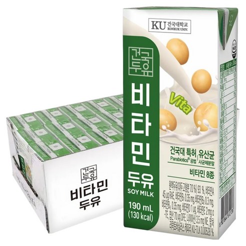 건국유업 비타민 두유, 190ml, 24개