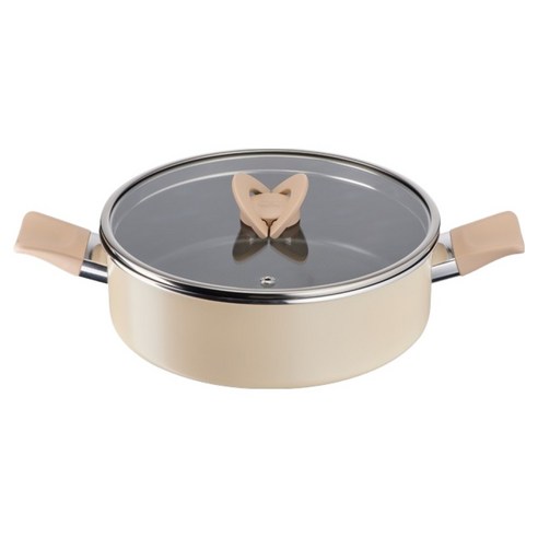 테팔 인덕션 블라썸 전골냄비, 베이지, 1개, 24cm