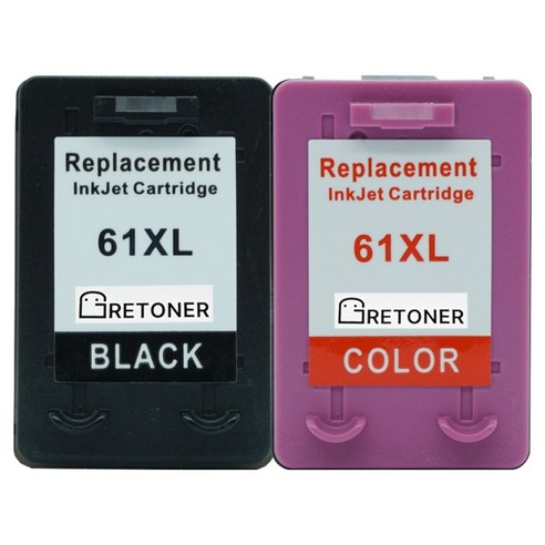 그래토너 HP 61 XL CH563WA CH564WA DeskJet 1050 1510 2000 2050 3050 호환 잉크 카트리지 대용량 4색 세트