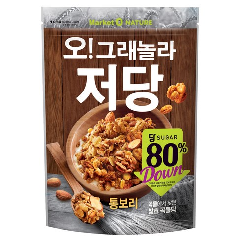 마켓오네이처 오!그래놀라 저당, 255g, 1개