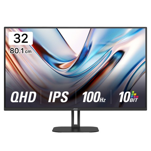 알파스캔 QHD 보더리스 100 IPS 시력보호 HDR 무결점 모니터, AOC Q32V5E, 80.1cm