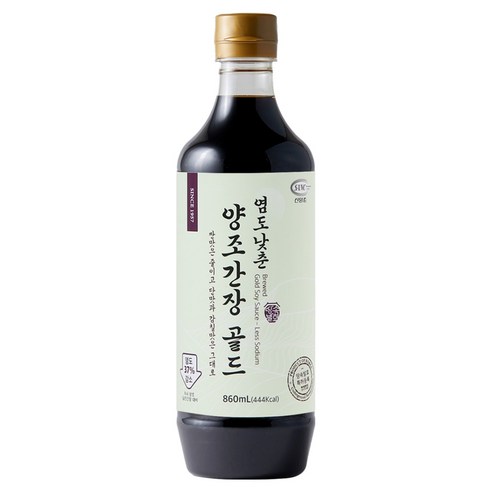 신앙촌 염도낮춘 양조간장 골드, 1개, 860ml