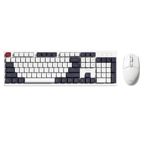 로이체 저소음 풀배열 유선 키보드 마우스 세트, WHITE, RMK-G1000, 일반형
