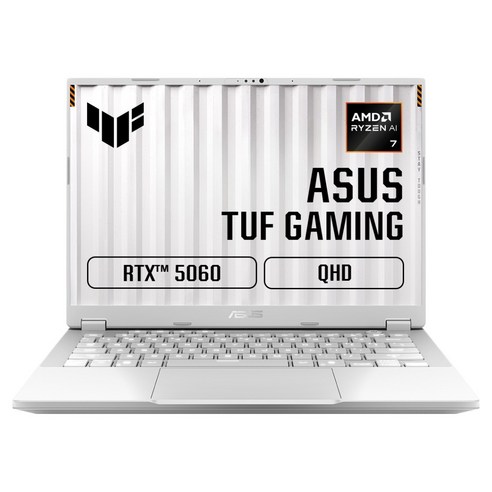 에이수스 2026 TUF 게이밍 A14 라이젠7 라이젠 200 시리즈 지포스 RTX 5060, 문라이트 화이트, FA401UM-RG010, 3TB, 16GB, Free DOS