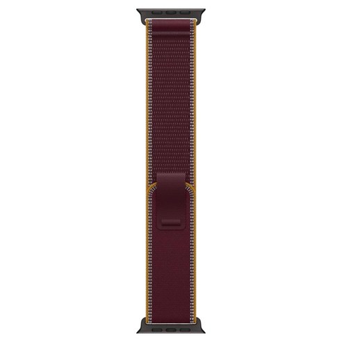 Apple 정품 애플워치 트레일 루프, 버건디 / 블랙 티타늄, 49mm, M/L, 1개