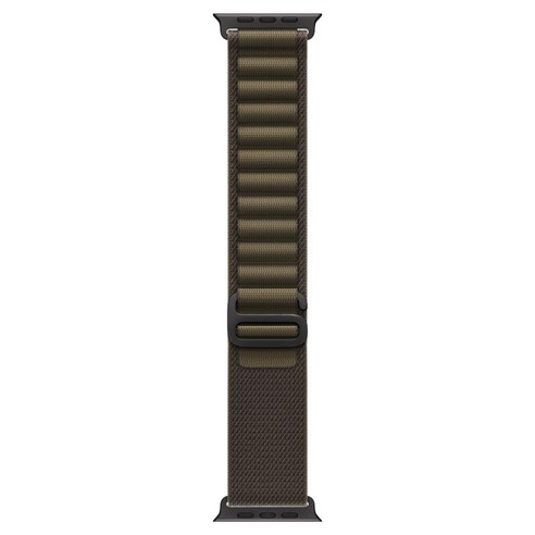 Apple 정품 애플워치 알파인 루프, 다크 올리브 / 블랙 티타늄, 49mm, Small, 1개