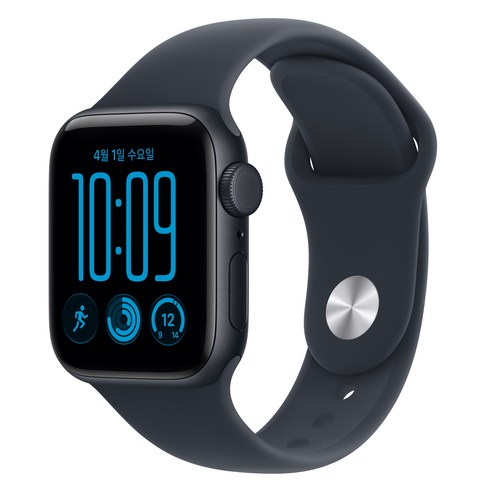 Apple 2026 애플워치 SE3 알루미늄 케이스, 미드나이트, 40mm, GPS+Cellular, 네이비 블루, S/M