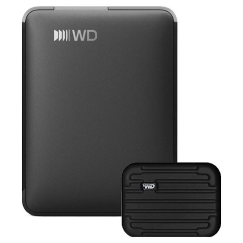 WD Elements Portable USB C 외장하드 전용파우치, 2TB, 블랙(외장하드)