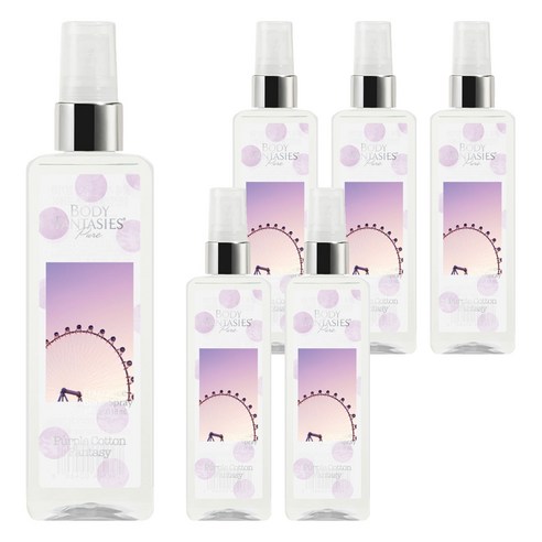 바디판타지 퓨어라인 바디미스트 퍼플 코튼 판타지, 118ml, 6개