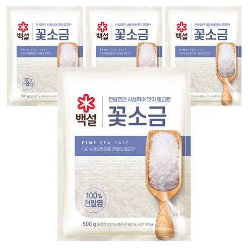 백설 꽃소금, 500g, 4개