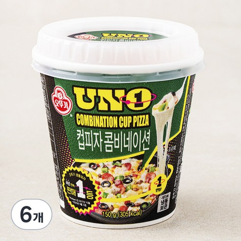 오뚜기 유엔오 컵피자 콤비네이션 (냉동), 150g, 1개입, 6개