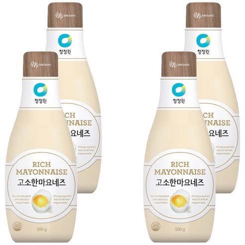 청정원 고소한 마요네즈, 500g, 4개