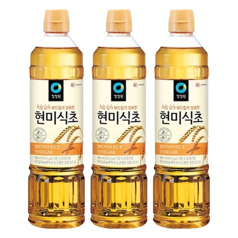 청정원 현미식초, 900ml, 3개