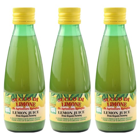 유로푸드 유기농 레몬주스, 250ml, 3개