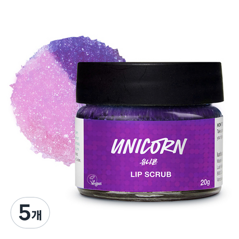 러쉬 립 스크럽, 유니콘, 5개, 20g