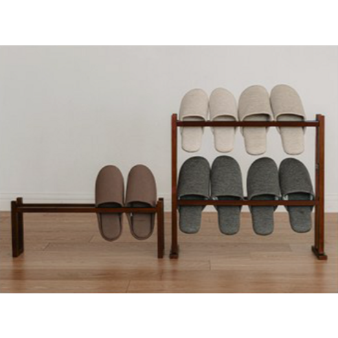 굴러다니는 슬리퍼, 리빙숲 올모 원목 거치대로 깔끔하게 정리하세요!