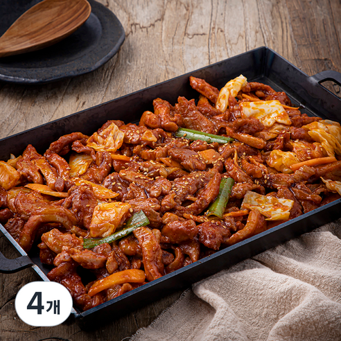 산수골목장 두번 나눠먹는 춘천식 닭갈비 (냉장), 800g, 4개